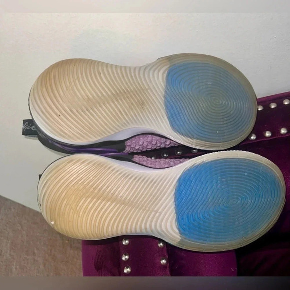 Men's Nike AlphaDunk Huarache Fab Five Purple Blue Basketball Shoes EUC Size 9 - Picture 6 of 9